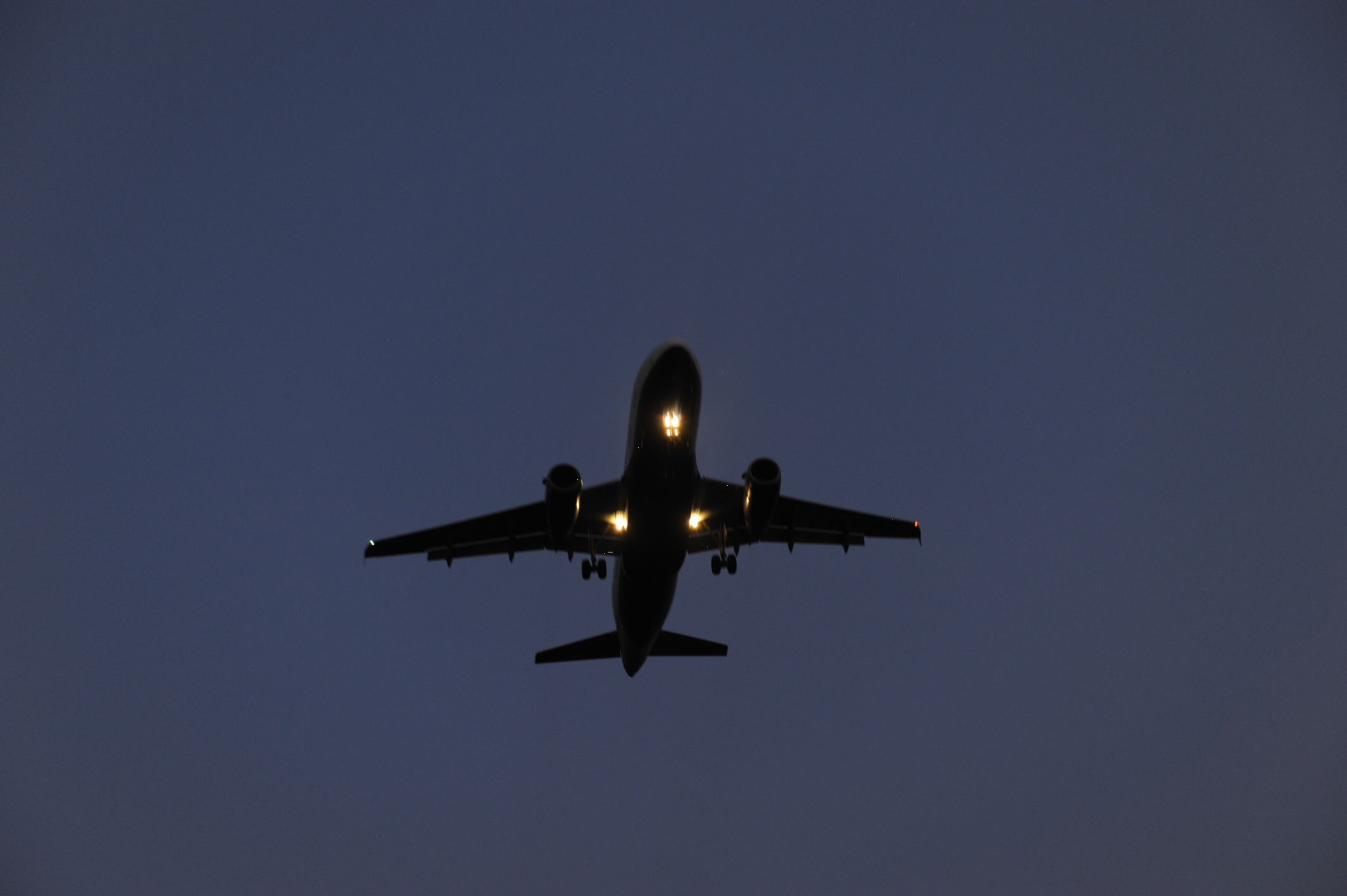 Plane Flying At Night